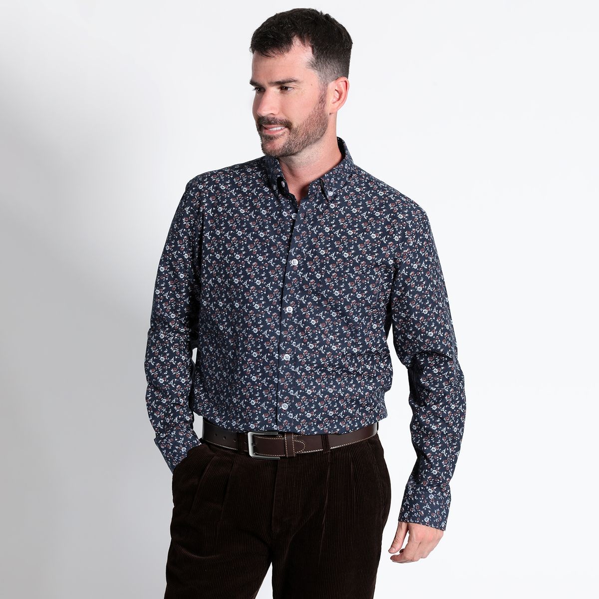 KOTTING - Camisa Fantasía Estampada Manga Larga Slim Fit KOTTING