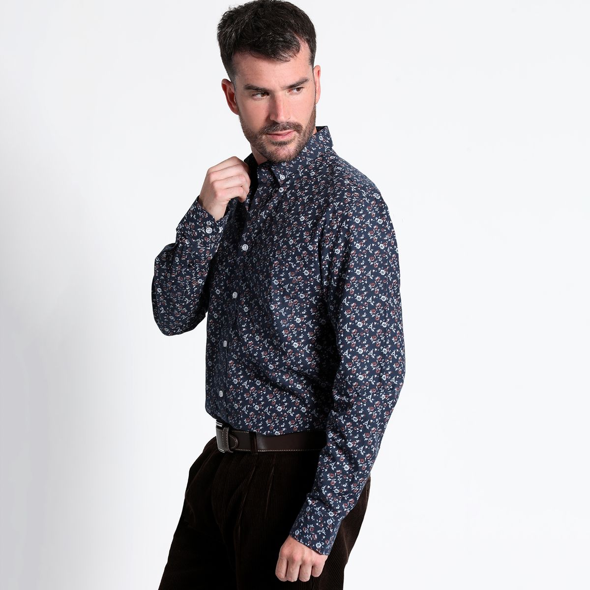 KOTTING - Camisa Fantasía Estampada Manga Larga Slim Fit KOTTING