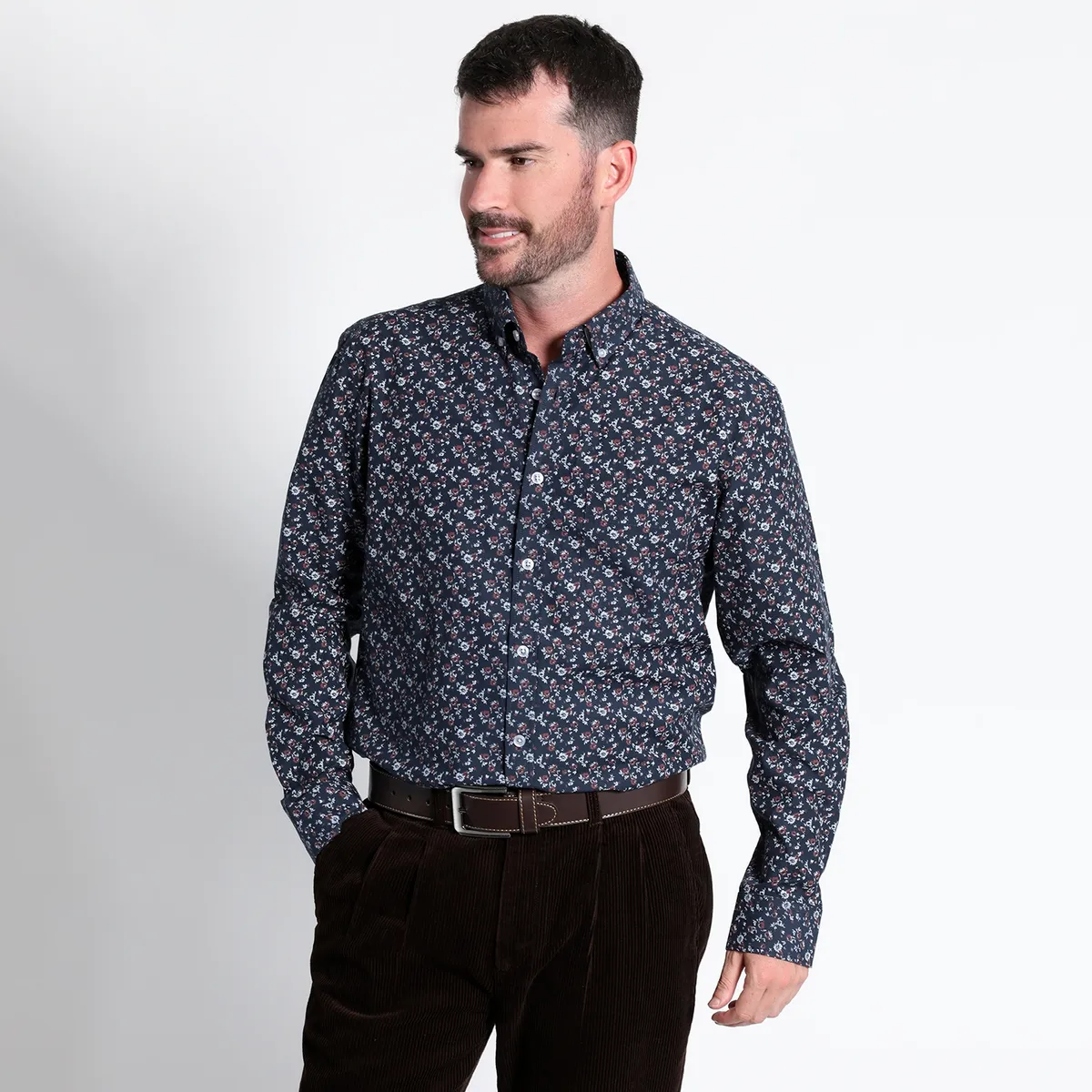 KOTTING - Camisa Fantasía Estampada Manga Larga Slim Fit KOTTING