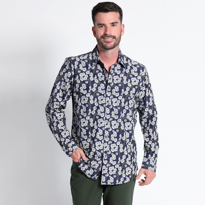 KOTTING - Camisa Fantasía Estampada Sport Manga Larga Slim Fit KOTTING