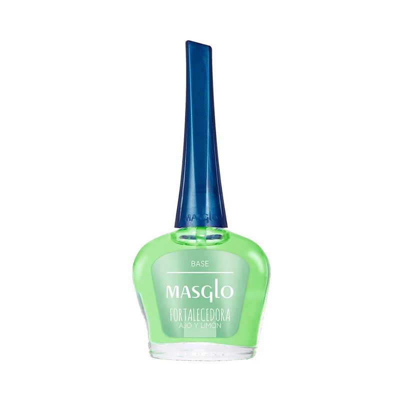 MASGLO - Base de Esmalte Fortalecedora Ajo y Limón Masglo