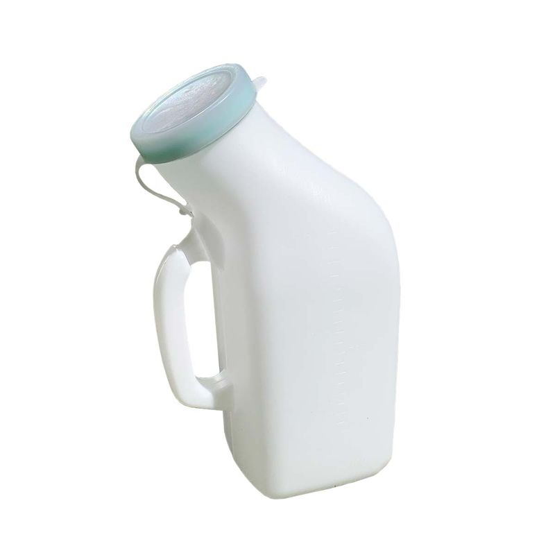 GENERICO - Pato Urinario Masculino Con Tapa y mango Blanco