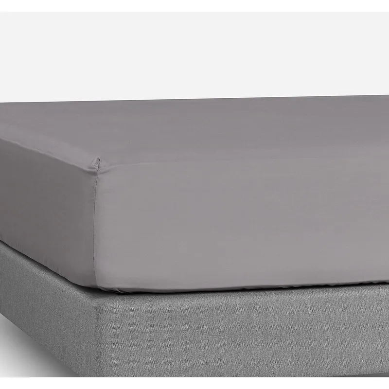 ROSEN - Sábana Inferior Rosen 300 Hilos Algodón Plata 1,5 Plazas