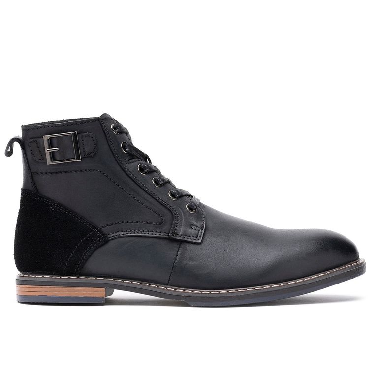 Botín Cuero Hombre Azzo Negro