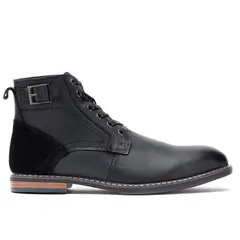 ZAMETA - Botín Cuero Hombre Azzo Negro