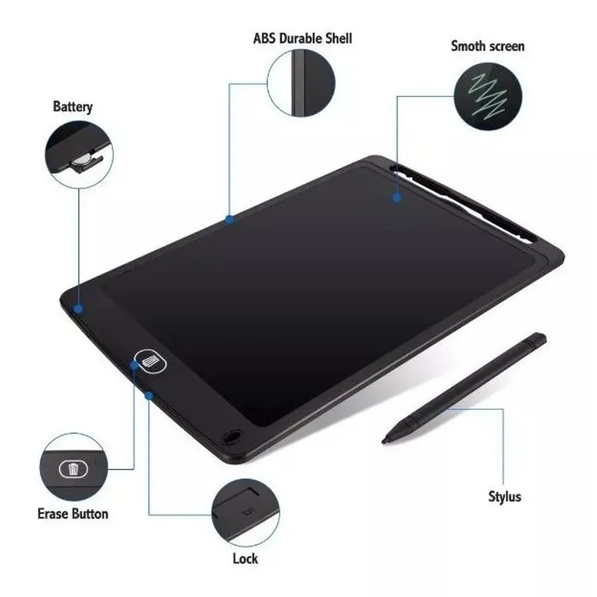 GENERICO - Tablet Lcd Magica Pizarra Niños Multicolor Dibujo