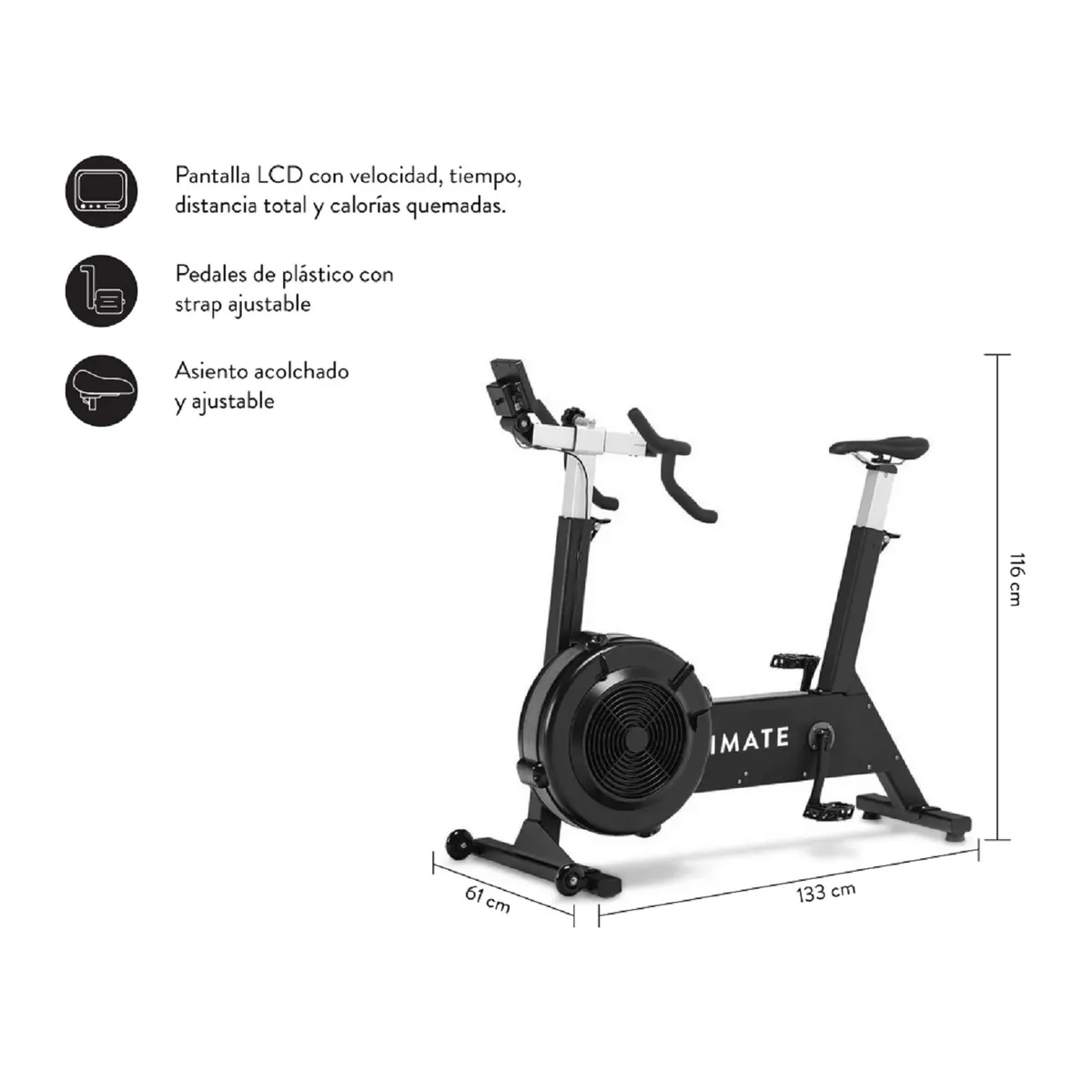 ULTIMATE FITNESS - AIR BIKE  BICICLETA ESTÁTICA