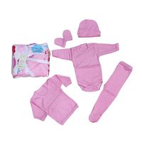 Pack Ajuar Bebé Niña 5 Unidades 100% Algodon + Manta Bebe