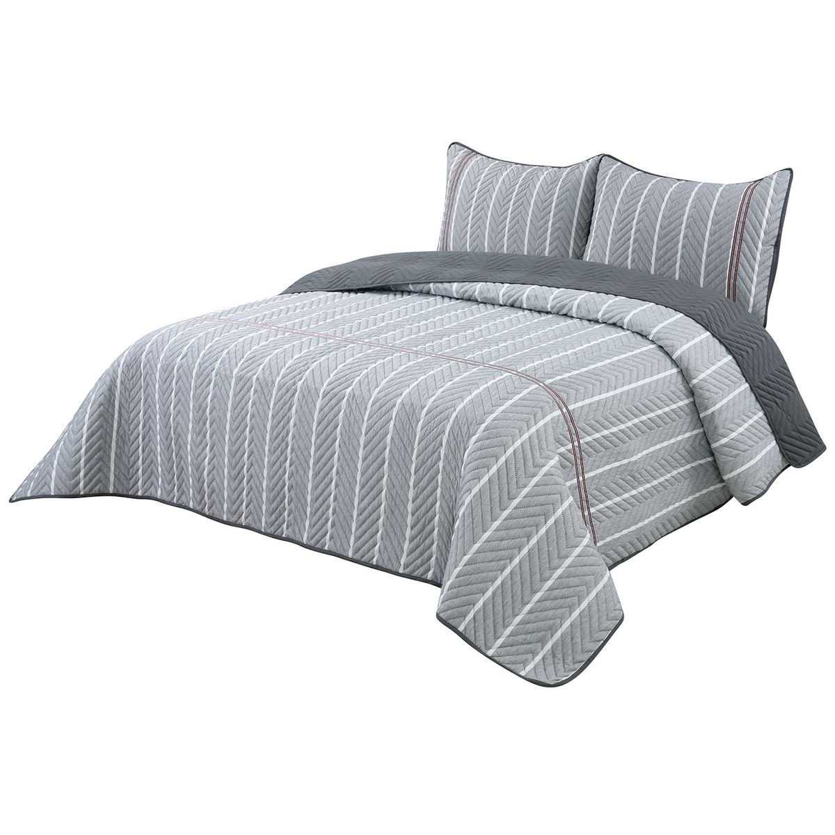 VEKKAHOME - QUILT GRIS 2 PLAZAS