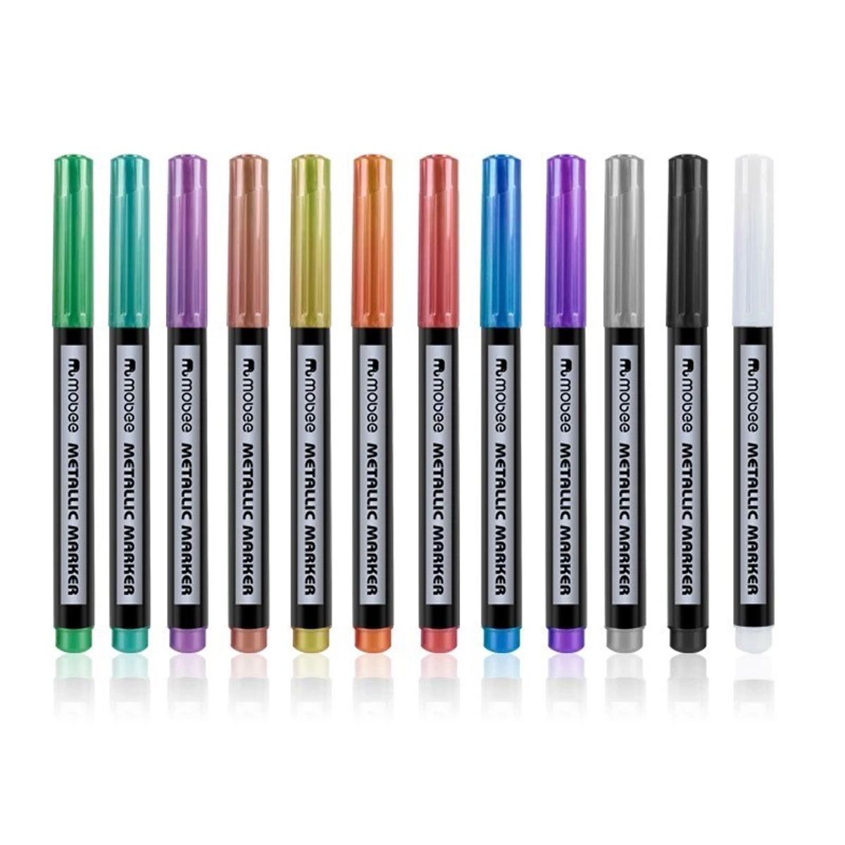 GENERICO - Lápices Metálicos Set 12 Colores Permanente Mobee