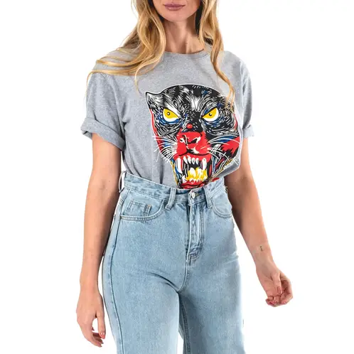 GUINDA - Polera diseño panther Aramis