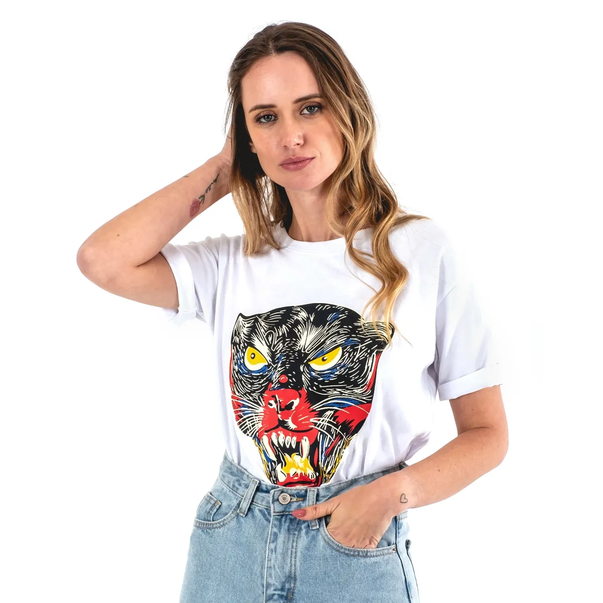 GUINDA - Polera diseño panther GUINDA Aramis