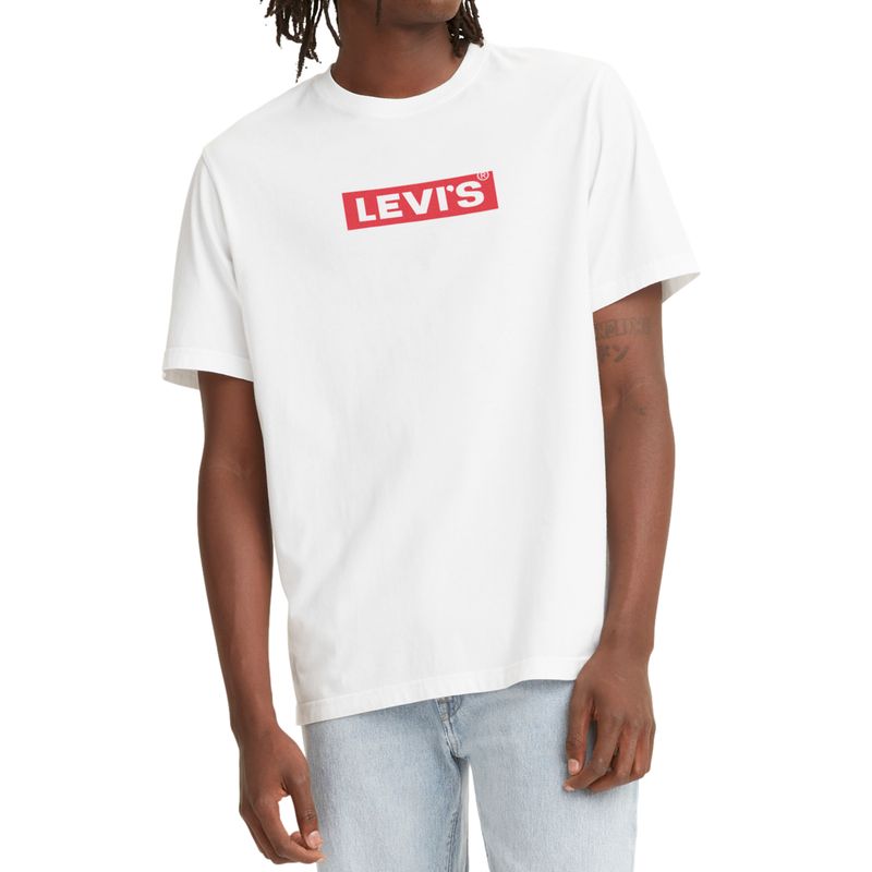 LEVIS - Polera Hombre Relaxed Fit Logo Blanca Levis