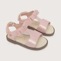 OPALINE - Sandalia de niña metalizada rosada 18 a 21