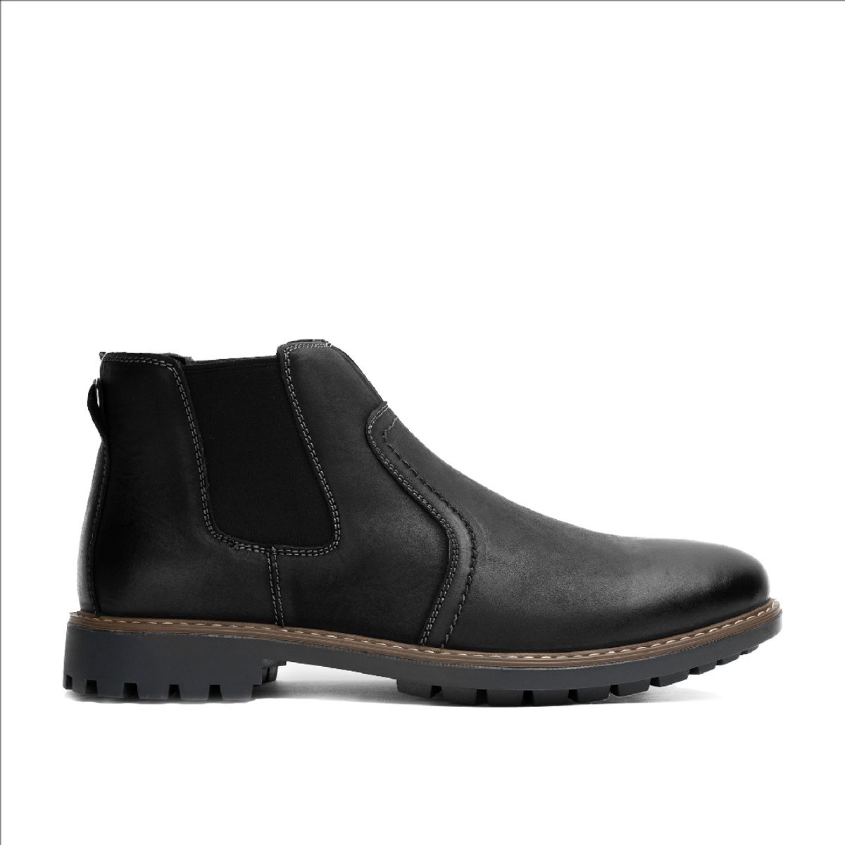 ZAMETA - Botín Cuero Hombre Alois Negro Zameta