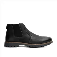 ZAMETA - Botín Cuero Hombre Alois Negro