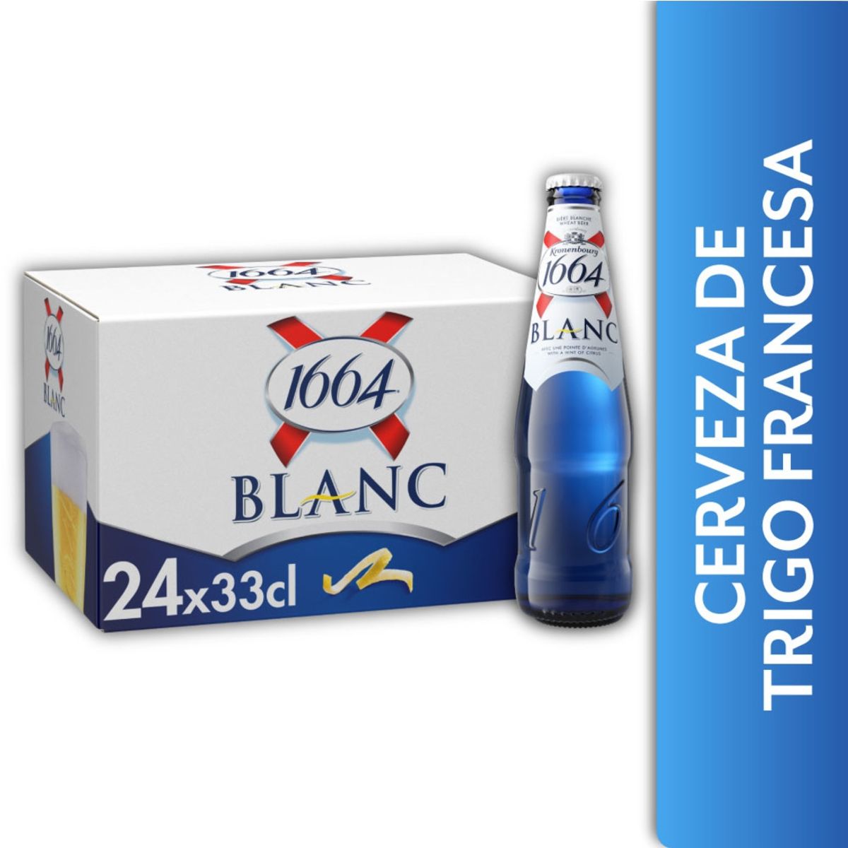1664 BLANC - Cerveza 1664 BLANC Botellín 330cc 24 Unidades 1664 BLANC