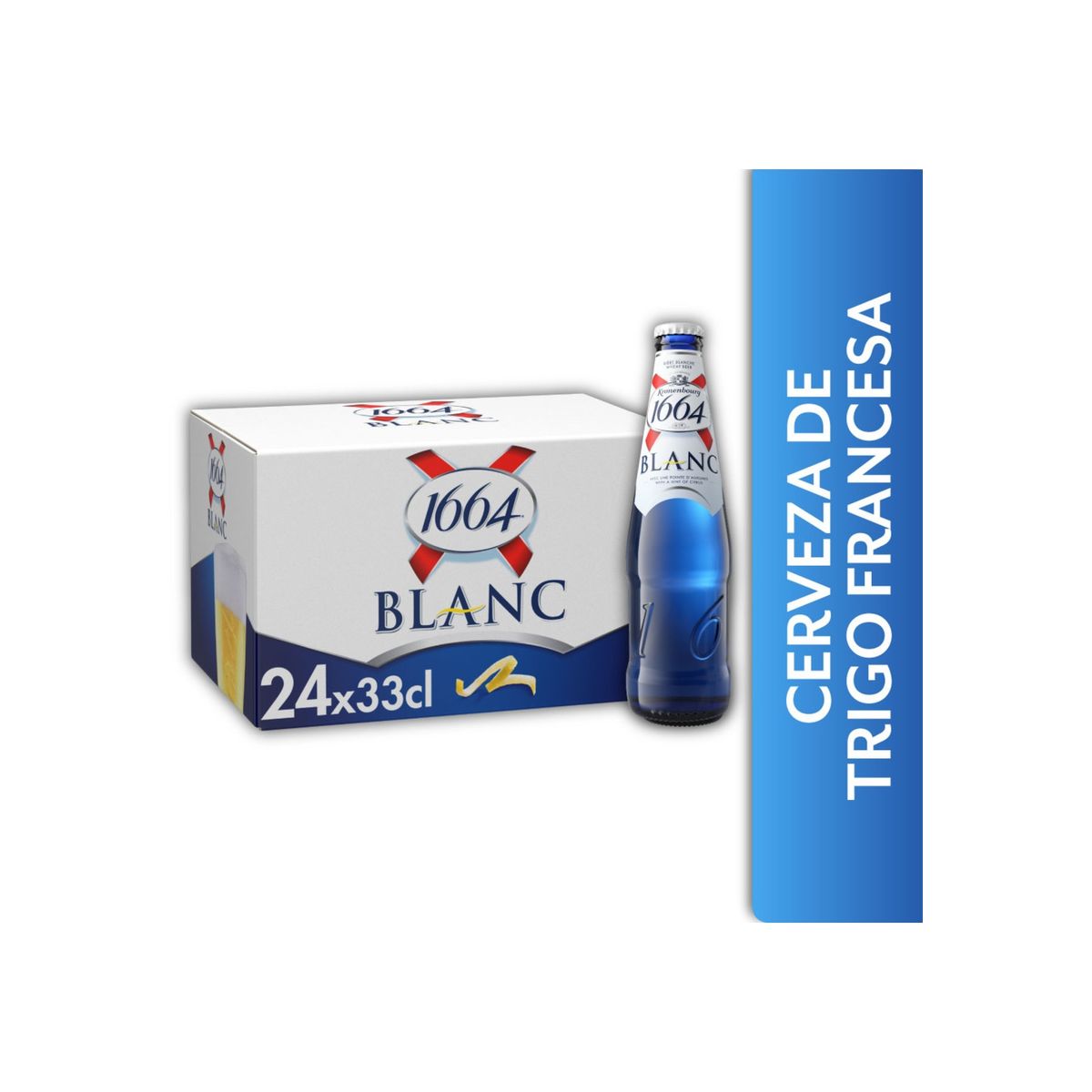 1664 BLANC - Cerveza 1664 BLANC Botellín 330cc 24 Unidades 1664 BLANC