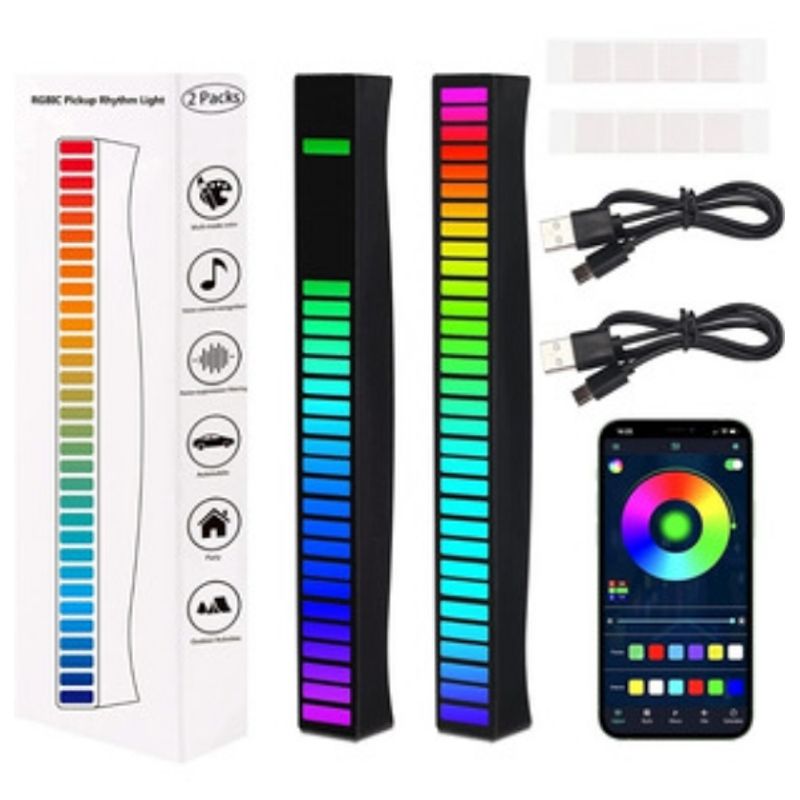 GENERICO - Barra De Luz Led Control De Sonido Al Ritmo Música Rgb
