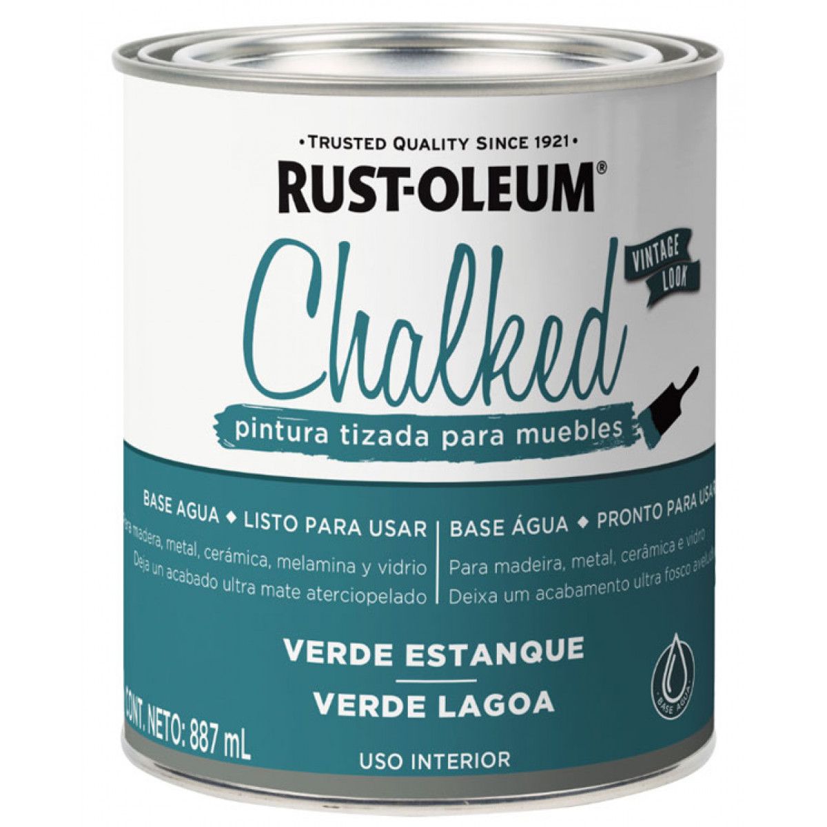 RUST OLEUM - Pintura tizada verde estanque 887ml Rust Oleum Mimbral