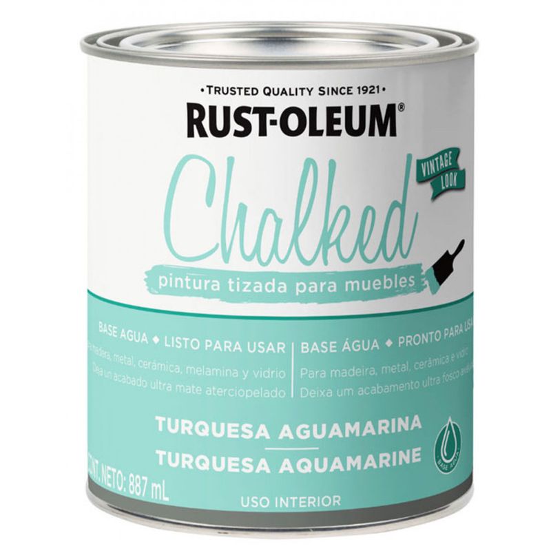 RUST OLEUM - Pintura tizada turquesa aguamarina 887ml Rust Oleum Mimbral