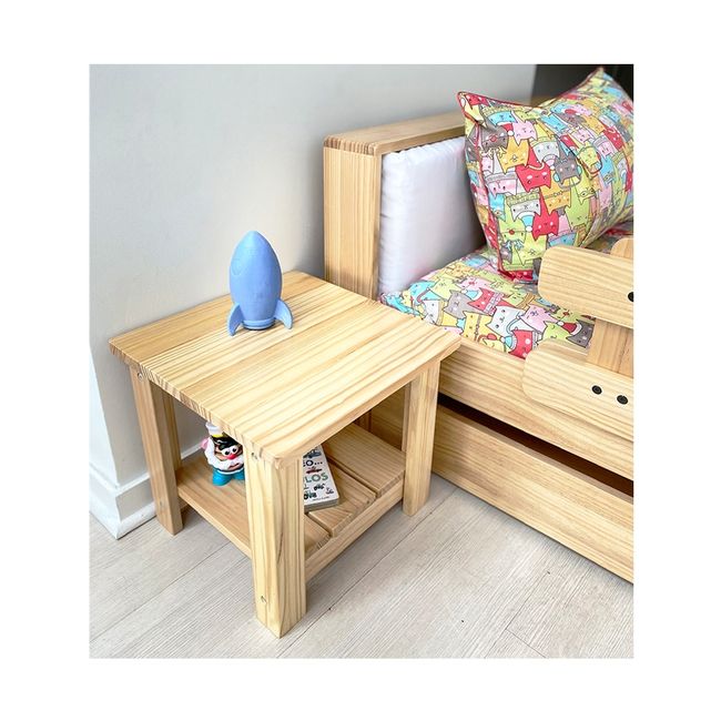 GROWME - MESA AUXILIAR - VELADOR - NIÑOS INFANTIL COLOR NATURAL NATIVA