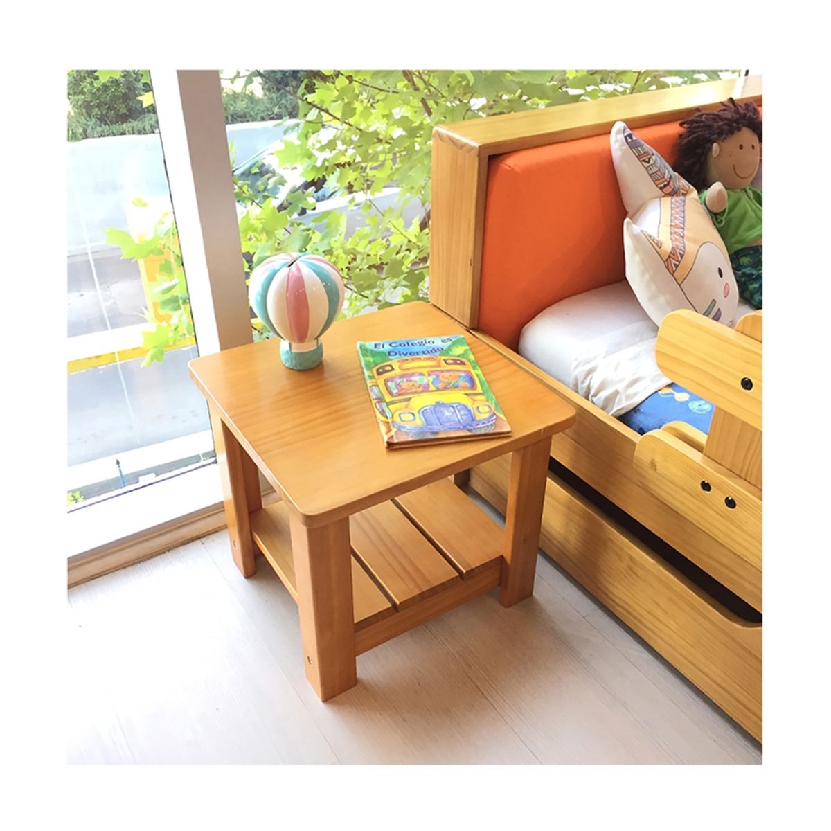 GROWME - Mesa Auxiliar de Apoyo TERRAZA - Velador - COLOR CARAMELO