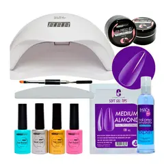 OEM - Kit Uñas Soft Gel Almond con Lampara De 48w y Esmaltes