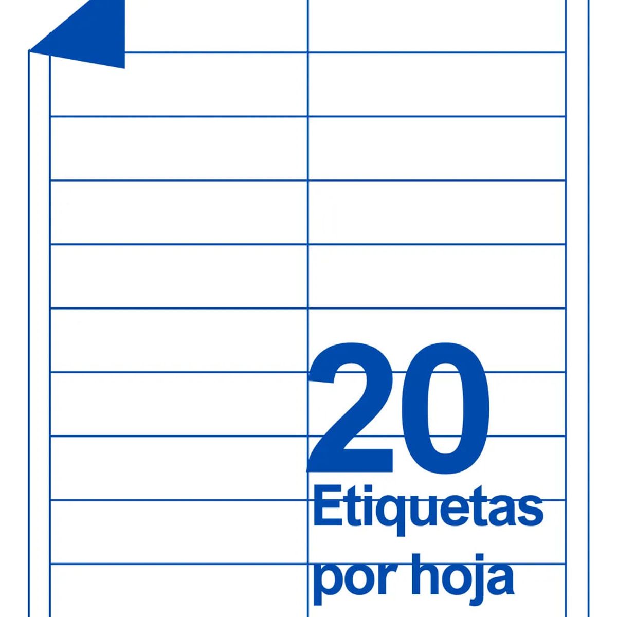 ADETEC - 1000 Etiquetas Adhesivas Inkjet/laser 101x25 mm 50 hojas