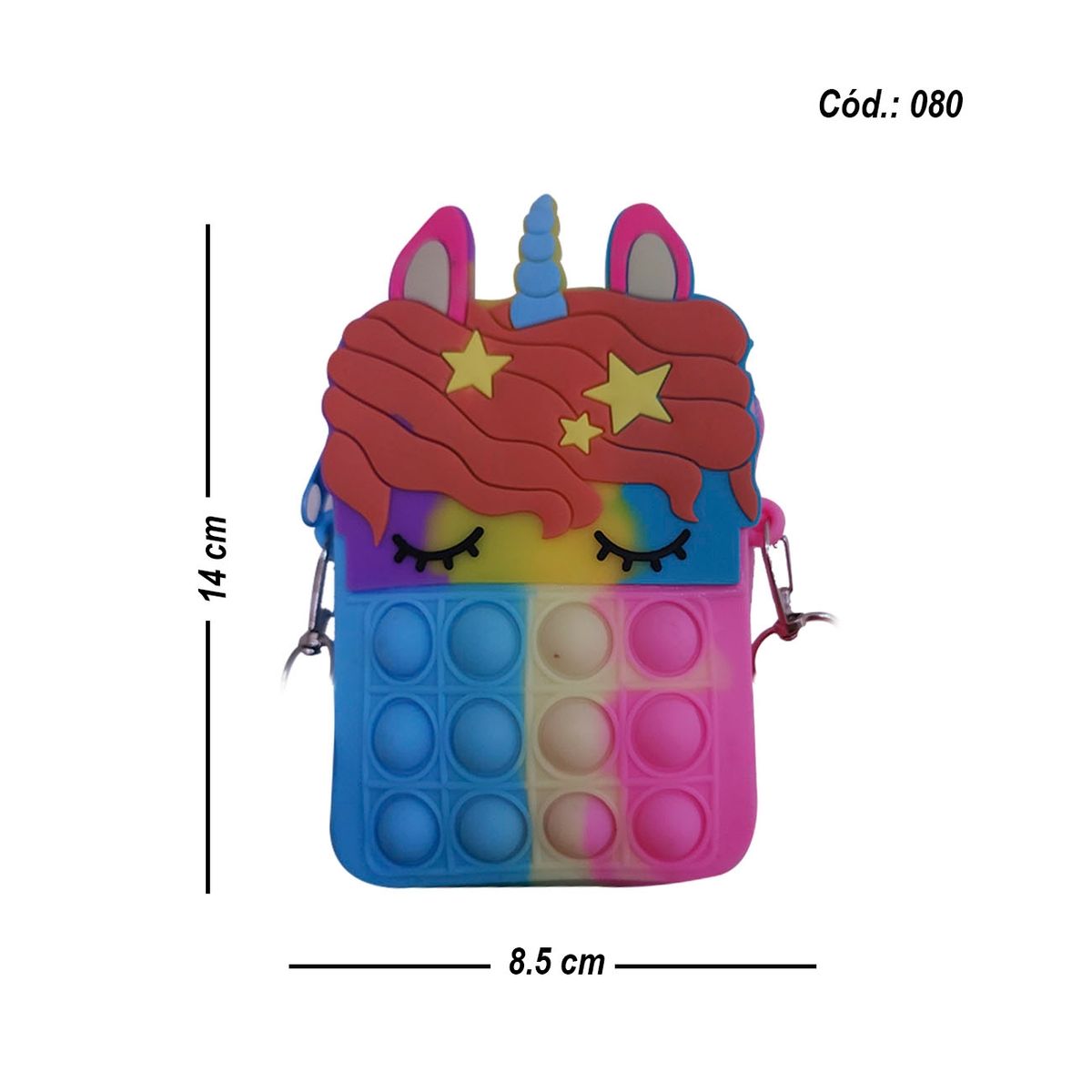 GENERICO - Cartera De Pop It Juguetes Antiestres Infantil 080 14x8.5cm