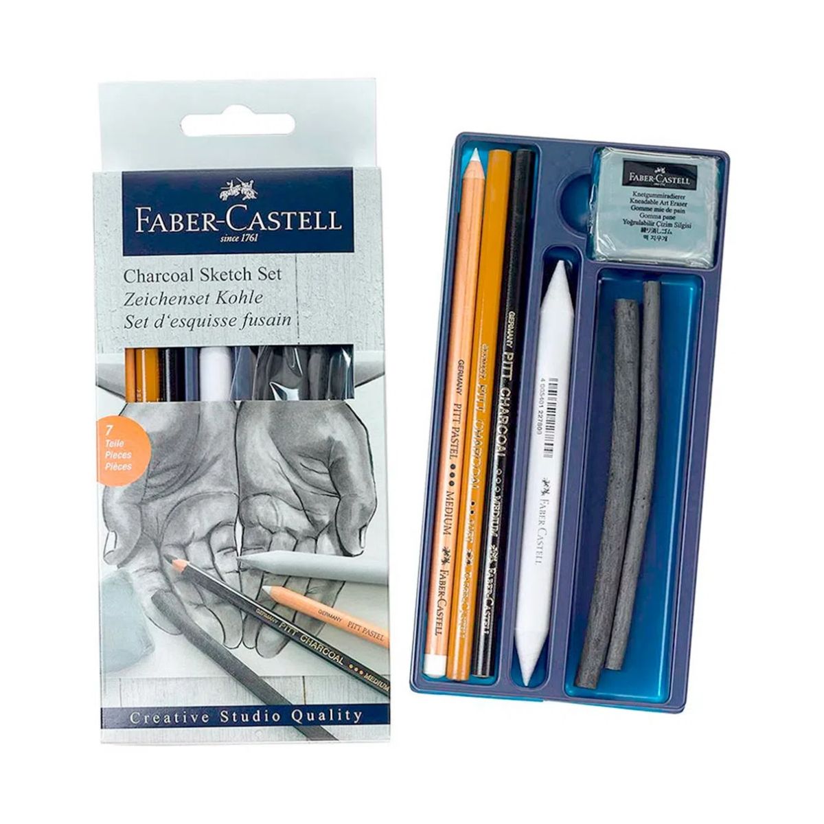 FABER-CASTELL - Faber-castell Set Dibujo Charcoal Sketch Set - 7 Piezas