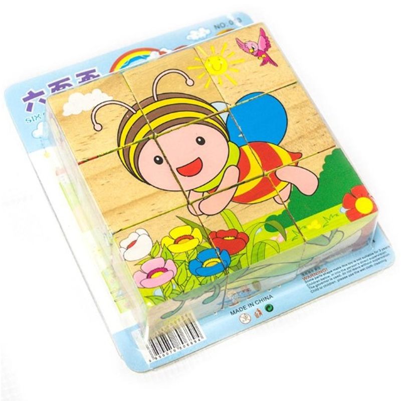 OEM - Puzzle Cubo Juguete Madera