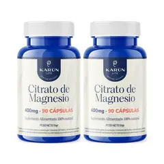 KARUNLIFE - Pack 2 Citrato De Magnesio premium Para 6 Meses