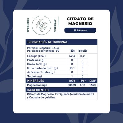 Imagen 2 del producto Citrato de Magnesio Premium 90 Cap Karun Life