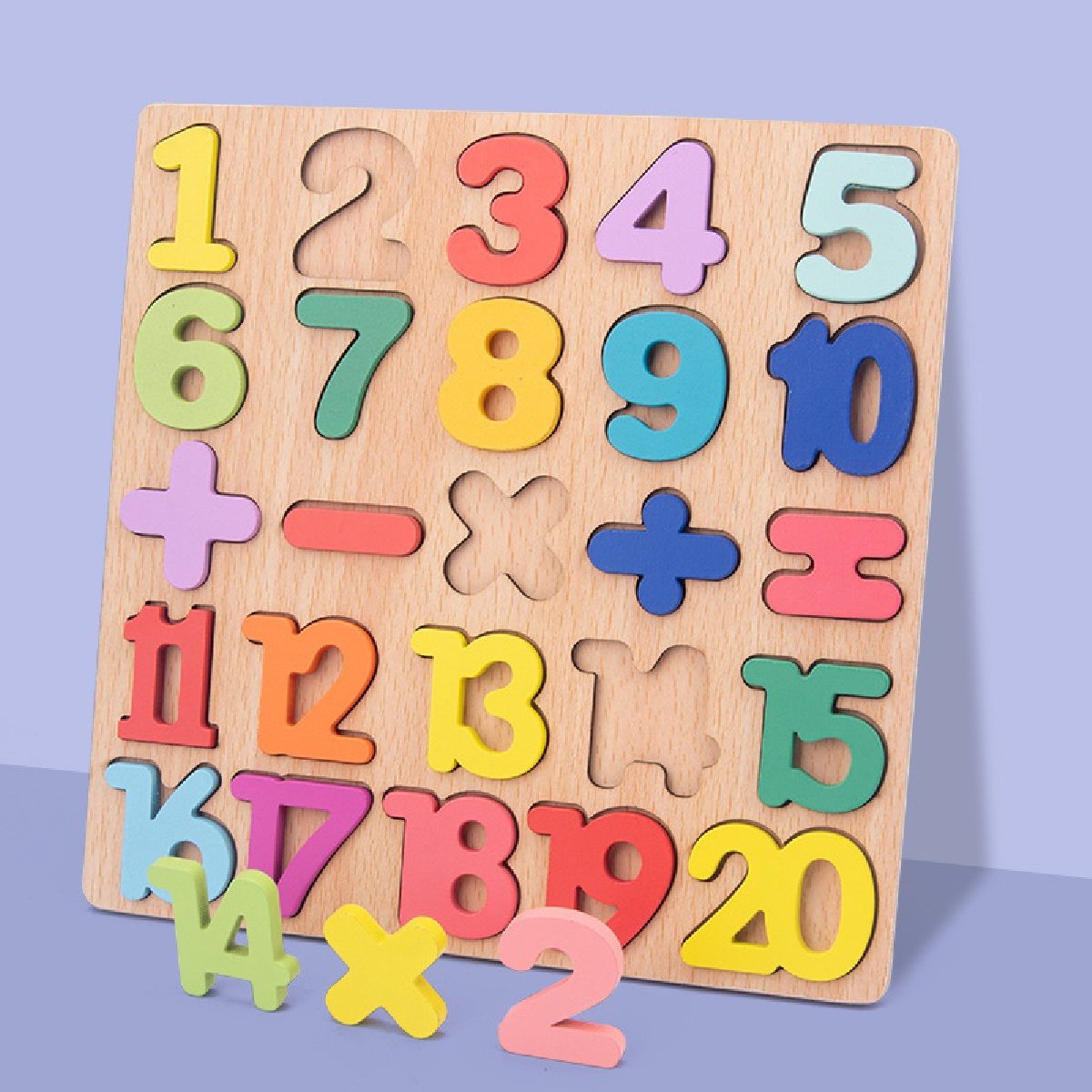 GENERICO - Tabla de Encaje Didáctico Numeros de Madera Niños