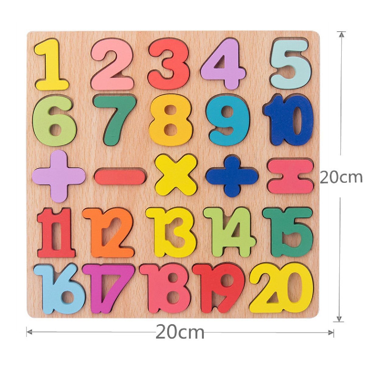 GENERICO - Tabla de Encaje Didáctico Numeros de Madera Niños