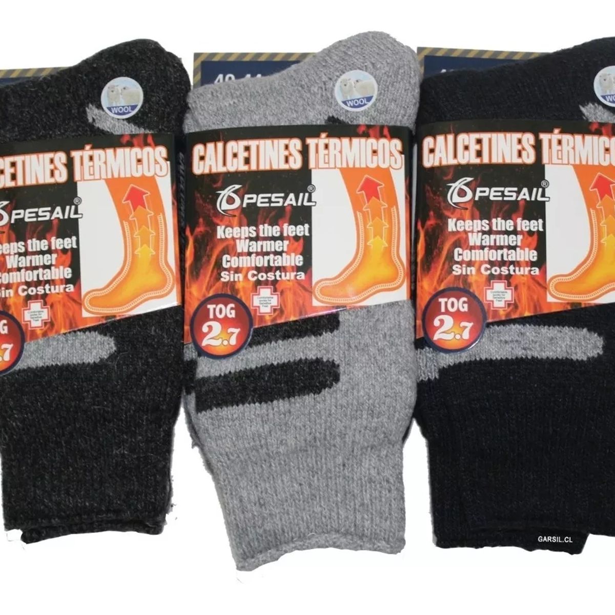 GENERICO - Calcetines Termicos Gruesos Para Hombre - Sin Costuras - Docena