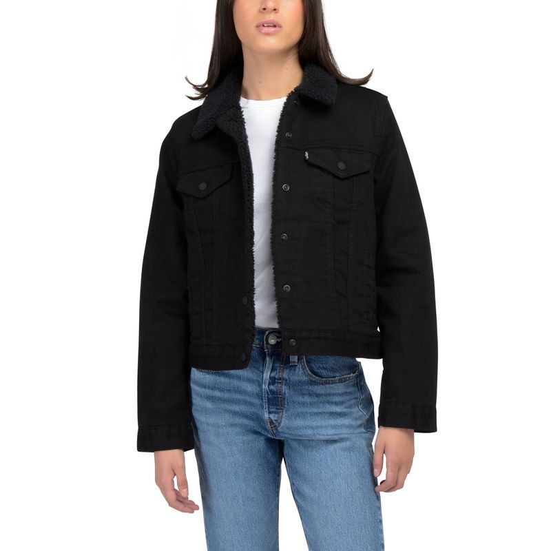 LEVIS - Chaqueta Mujer Regular Fit con Sherpa Negro Levis