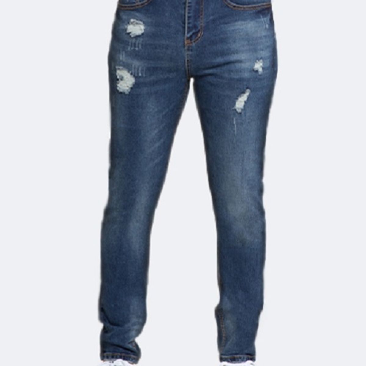 IDEM - Jeans Hombre Skinny Azul Focalizado Suave Drimen Destroyer