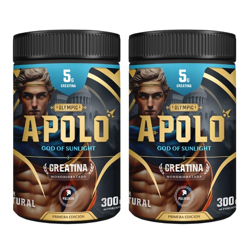 PALIKOS FITNESS - 2 Creatinas micronizada-monohidrata Apolo (120 servicios en total)