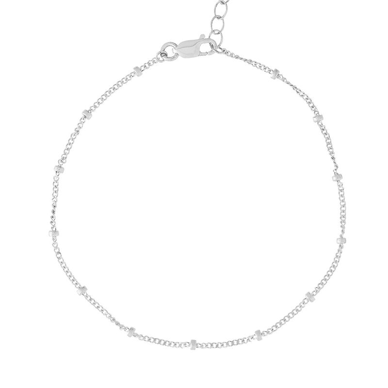 TULIPA - Pulsera Satélite plata bañada en oro blanco
