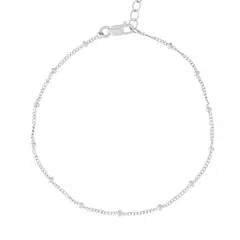 TULIPA - Pulsera Satélite plata bañada en oro blanco
