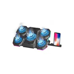 KOLKE - Base Cooler para Notebook 9"a 17" 5 Ventiladores RGB