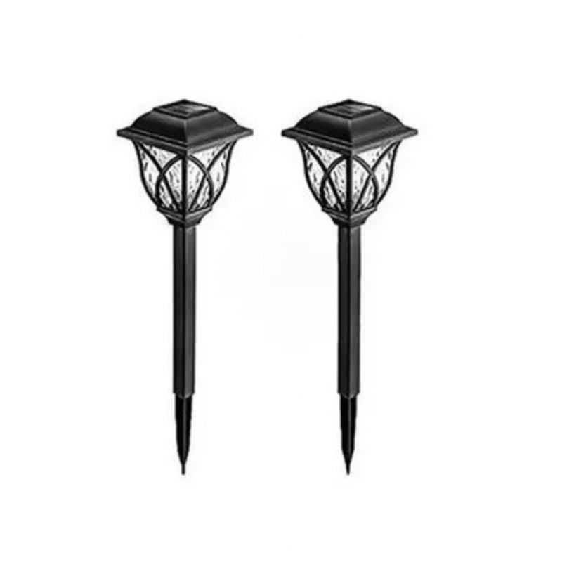 GENERICO - Pack 2 Luz Solar Jardin Con Sensor Estaca Estilo Ingles