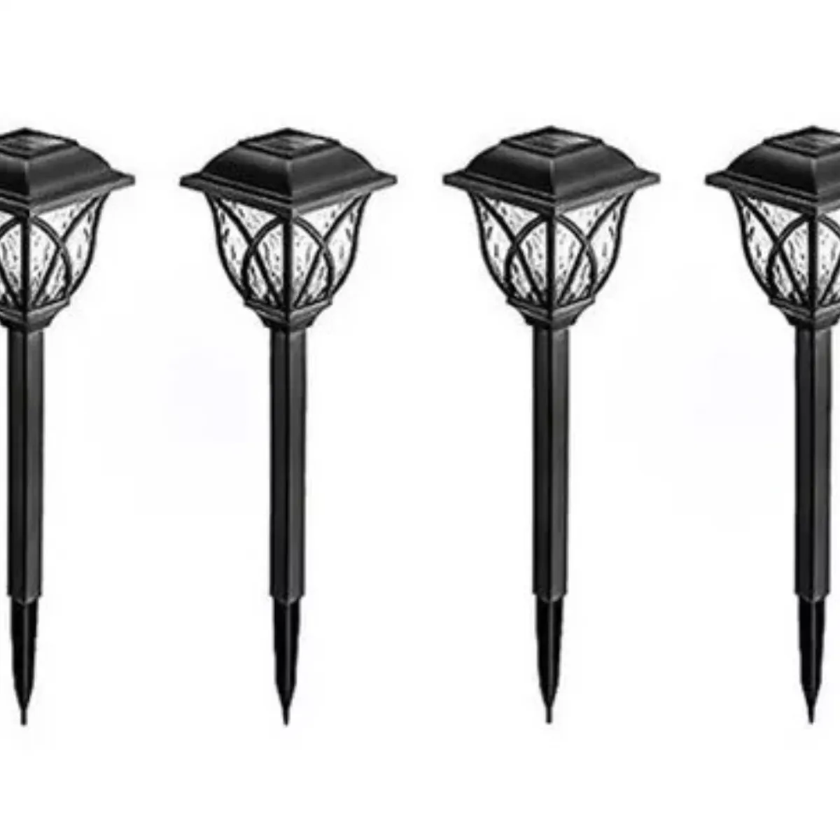 GENERICO - Pack 4 Luz Solar Jardin Con Sensor Estaca Estilo Ingles