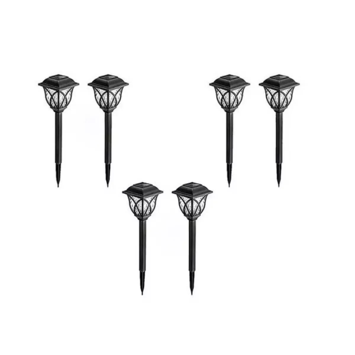 GENERICO - Pack 6 Luz Solar Jardin Con Sensor Estaca Estilo Ingles