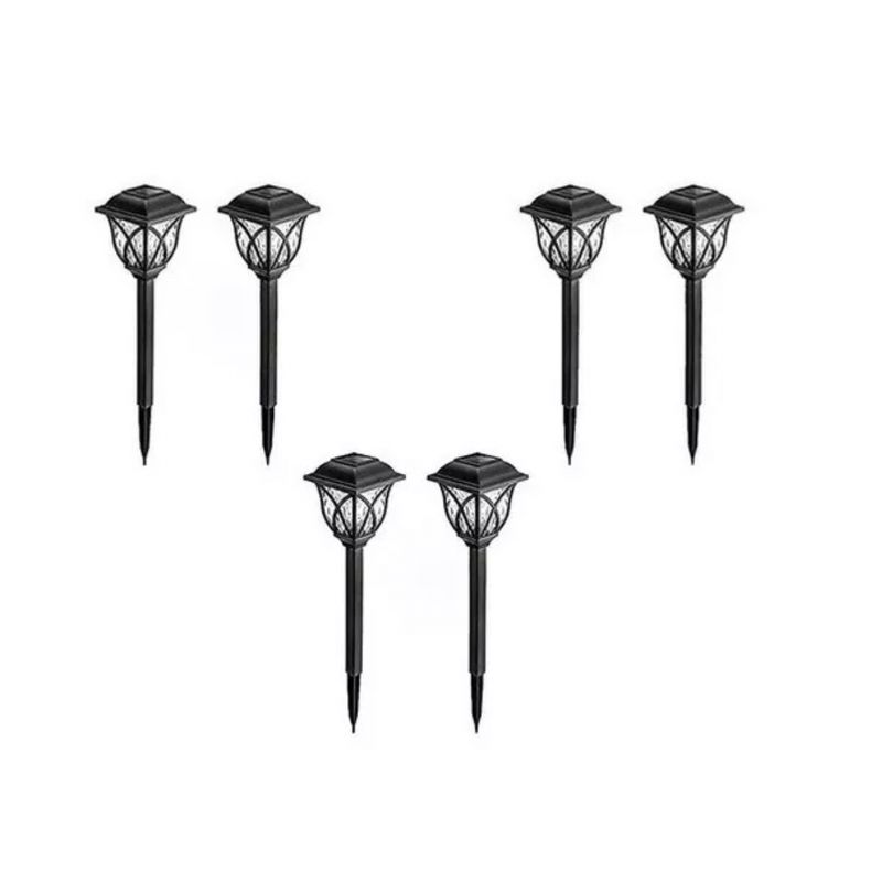 GENERICO - Pack 6 Luz Solar Jardin Con Sensor Estaca Estilo Ingles