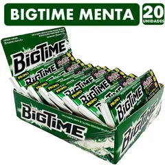 BIGTIME - Verde - Chicle Sabor Menta Sin Azúcar Caja Con 20U