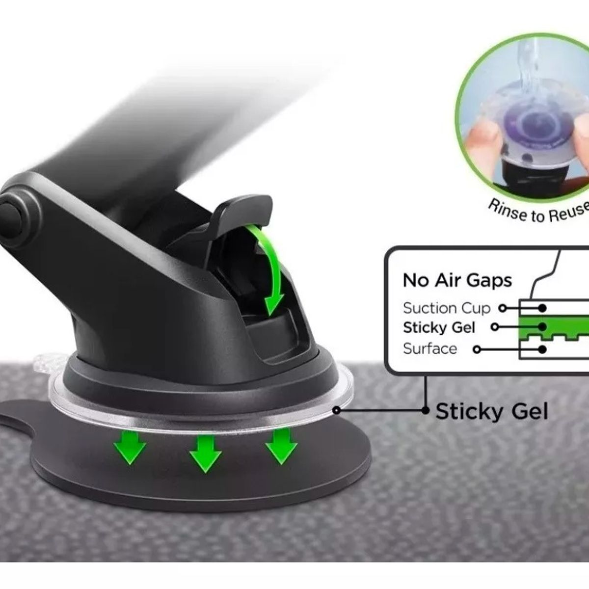 GENERICO - Soporte Celular Auto Carro Chupon Largo Multifuncional Carro