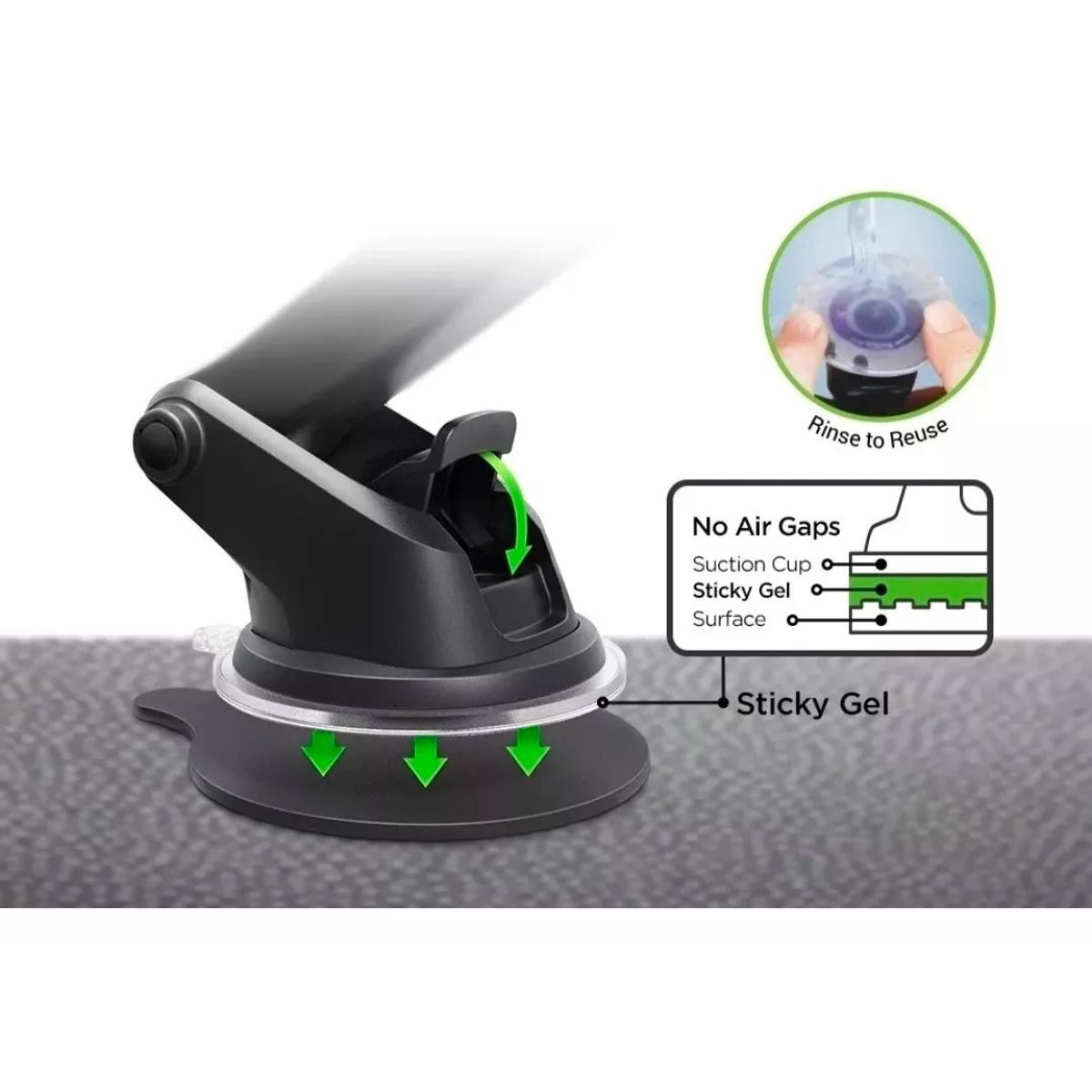 GENERICO - Soporte Celular Auto Carro Chupon Largo Multifuncional Carro